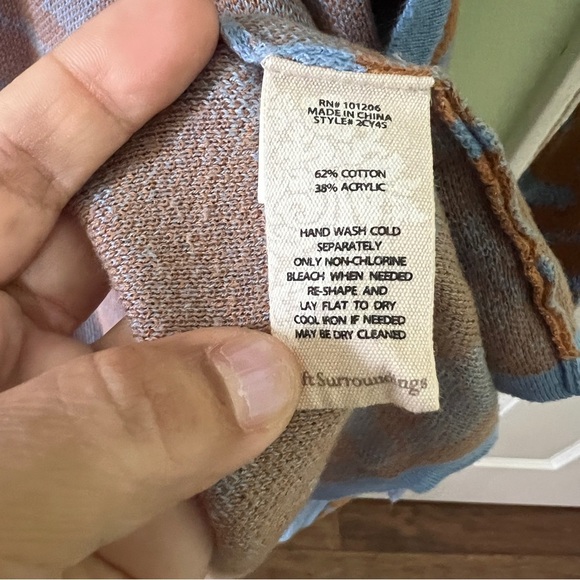 Soft Surroundings cardigan blue terra cotta large - Picture 5 of 6